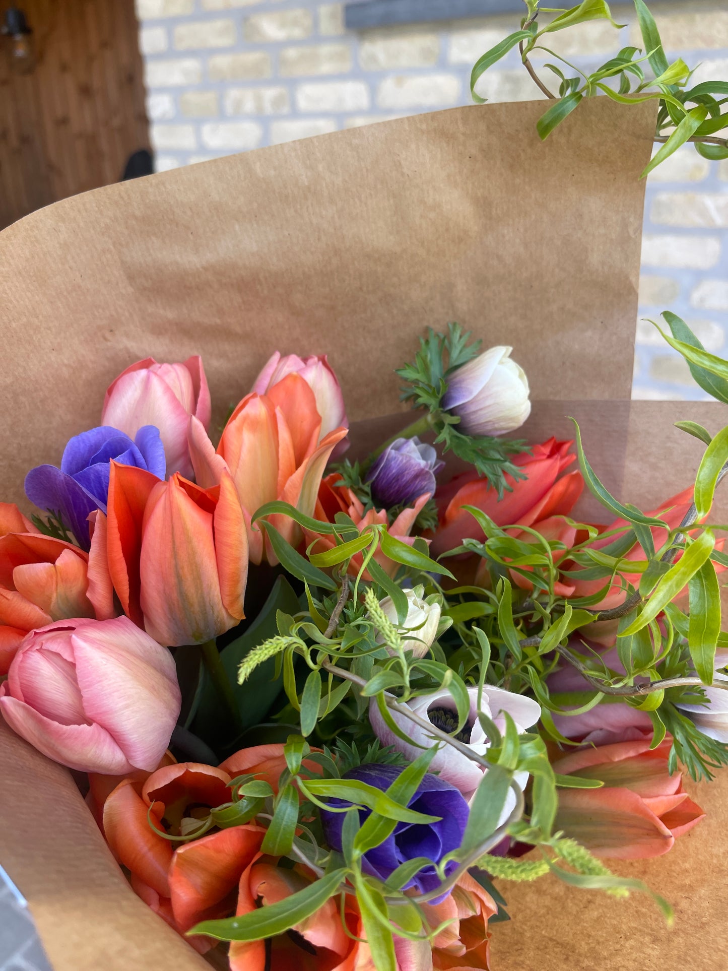 Boeket tulpen gemengd
